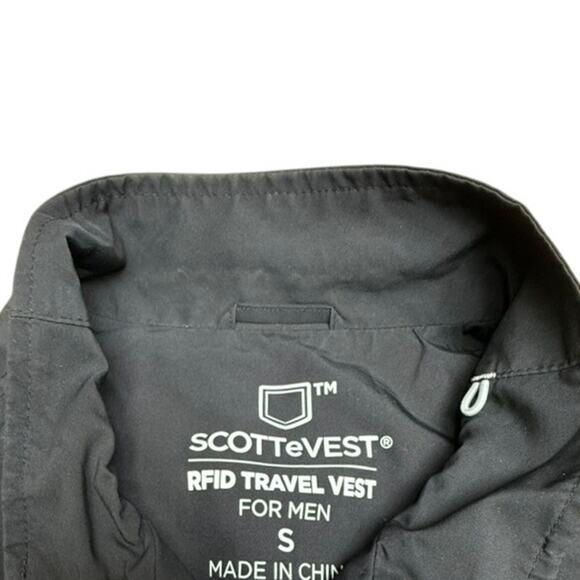 "SCOTTE VEST" RFID Travel Vest Men's SZ S Technology Enabled Clothing Zip Up - Picture 2 of 14